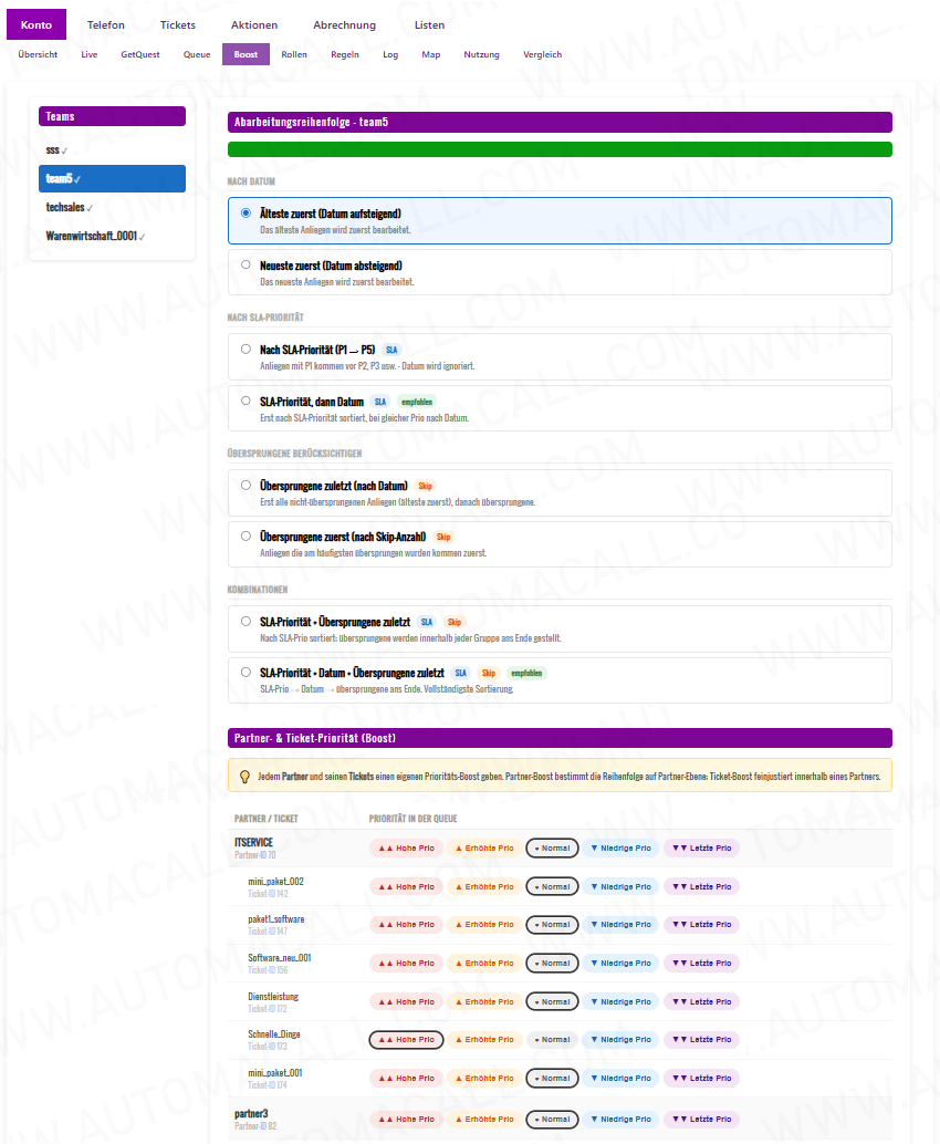 Boost Engine Konfiguration